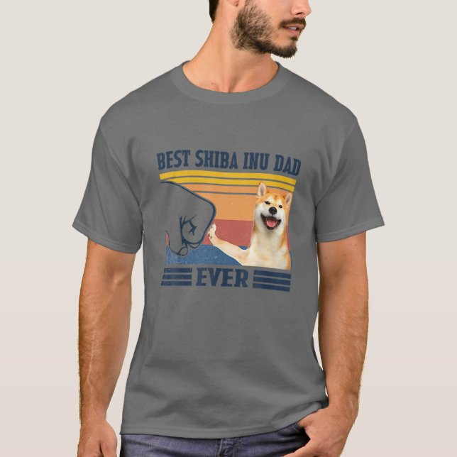 Camiseta Los mejores Navidades del Día del Padre Inu Shiba (Anverso)