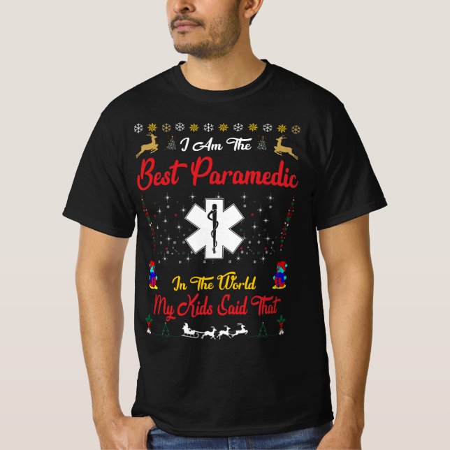 Camiseta Los mejores Navidades paramédicos (Anverso)