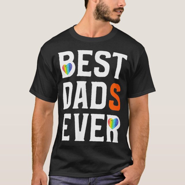 Camiseta Los mejores padres del corazón del arcoiris Padres (Anverso)