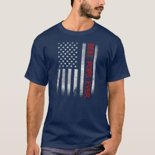 Camiseta Los mejores papas del día del padre con la bandera