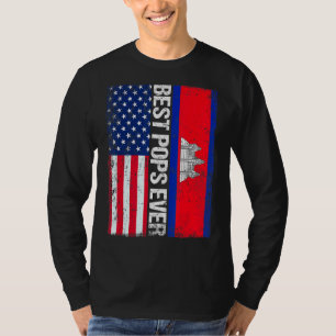 Camiseta Los mejores papas jamás retro americano Camboya Fl