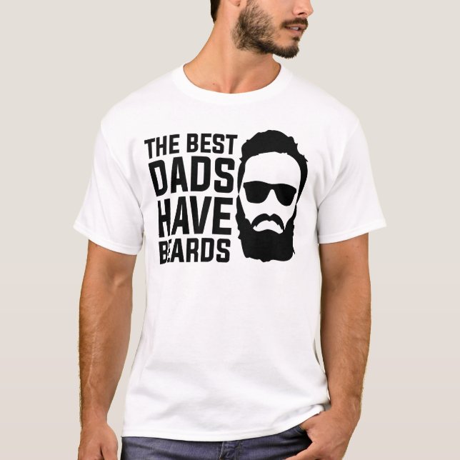 Camiseta los mejores papás tienen barba Día de los Padres G (Anverso)