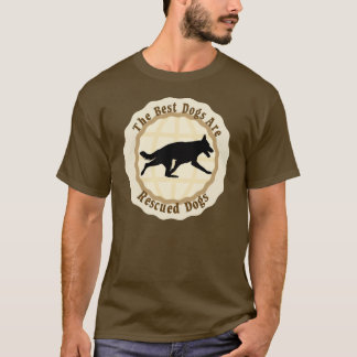 Camiseta Los mejores perros son rescatados - Perro pastor a