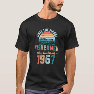 Camiseta Los mejores pescadores hombres nacen en 1967 padre