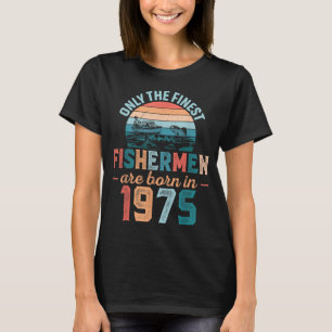 Camiseta Los mejores pescadores hombres nacen en 1975 Diver