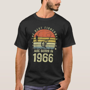 Camiseta Los mejores pescadores nacen en 1966, cumpleaños