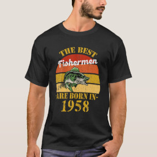 Camiseta Los Mejores Pescadores Nacieron En 1958 63 Cumplea