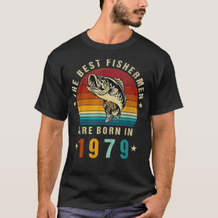 Camiseta Los Mejores Pescadores Nacieron En La Pesca Vintag