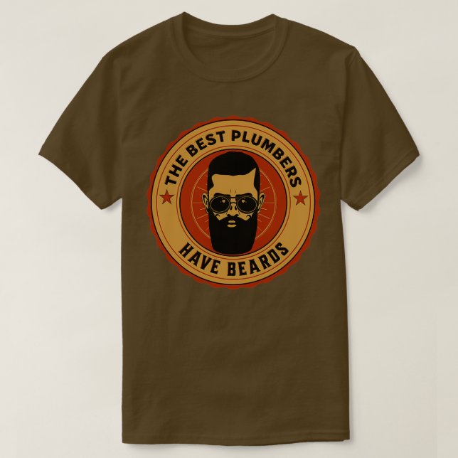 Camiseta Los mejores plomeros tienen barbas (Diseño del anverso)