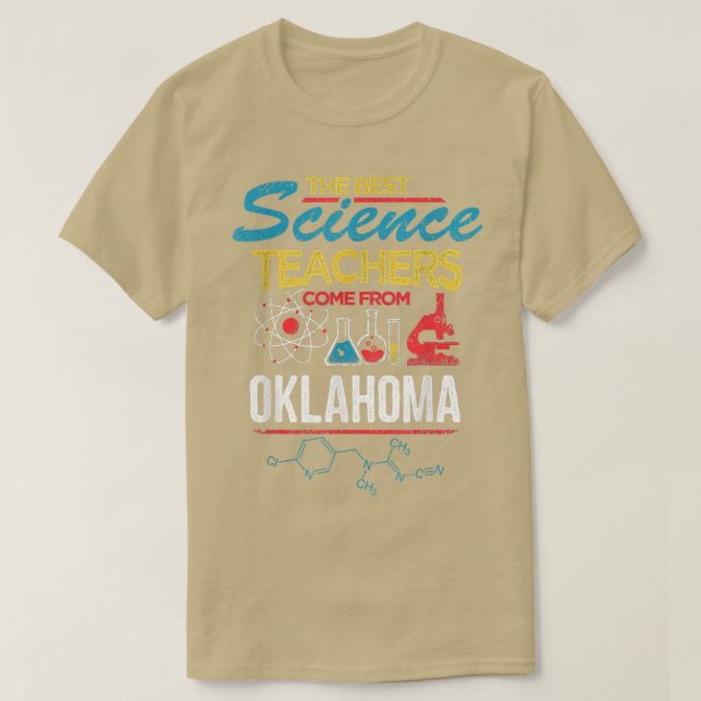 Camiseta Los mejores profesores de ciencias vienen de Oklah (Diseño del anverso)