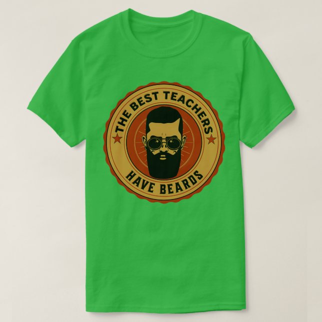 Camiseta Los mejores profesores tienen barba 2 (Diseño del anverso)