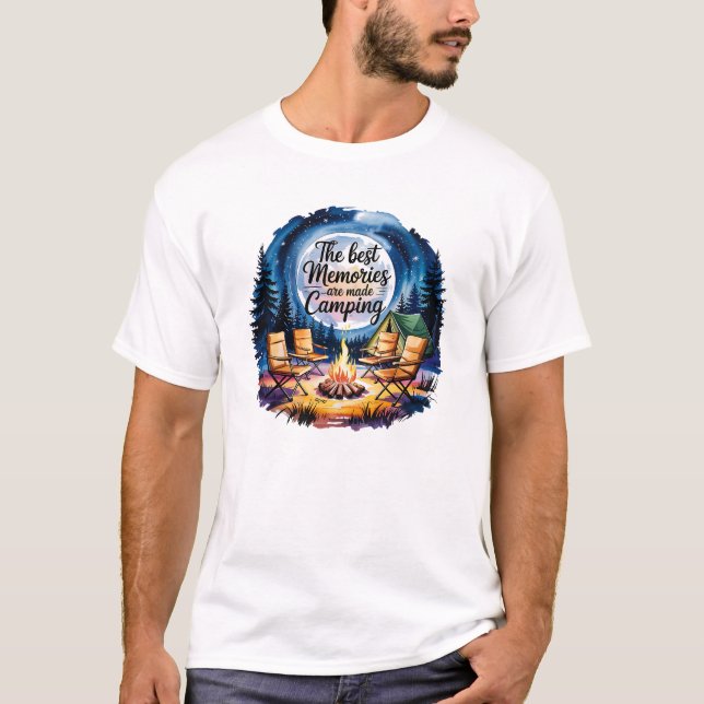 Camiseta Los mejores recuerdos hechos acampando (Anverso)