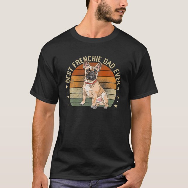 Camiseta Los mejores regalos de Bulldog francés de papá fra (Anverso)