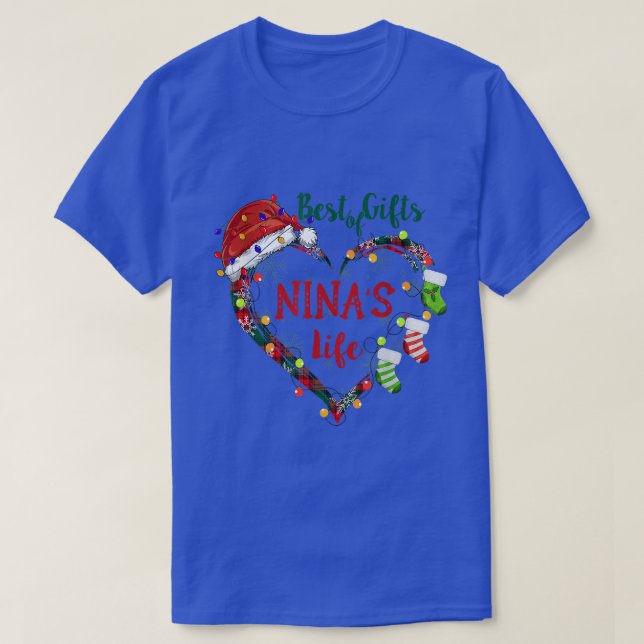 Camiseta Los mejores regalos en la luz de los Navidades del (Diseño del anverso)