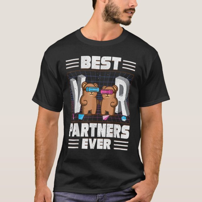 Camiseta Los Mejores Socios VR Reality Virtual VR Bear Cou (Anverso)