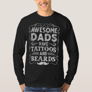 Camiseta Los Mens Awesome Dads Tienen Tatuajes Y Bears Dive