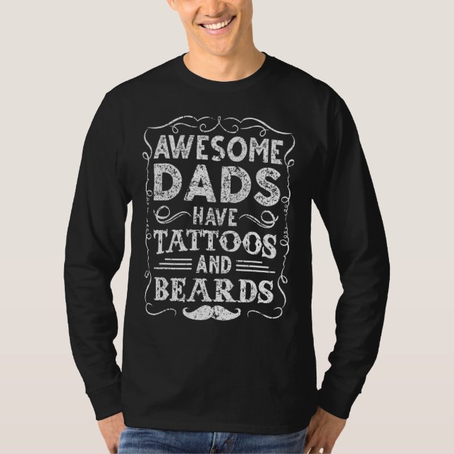 Camiseta Los Mens Awesome Dads Tienen Tatuajes Y Bears Dive (Anverso)