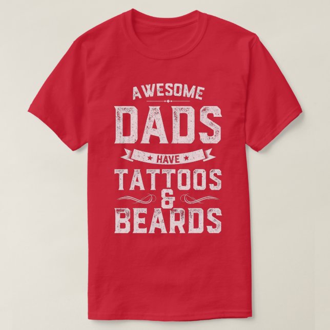 Camiseta Los Mens Awesome Dads Tienen Tatuajes Y Bolas Dive (Diseño del anverso)