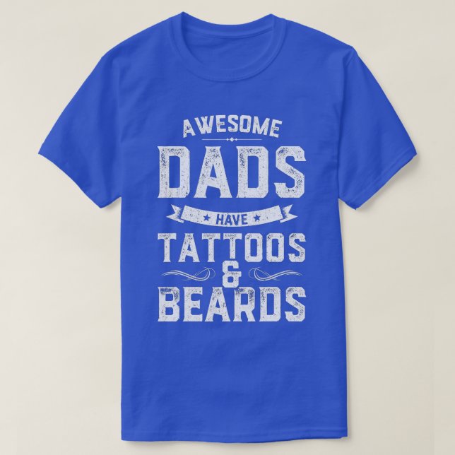Camiseta Los Mens Awesome Dads Tienen Tatuajes Y Bolas Dive (Diseño del anverso)