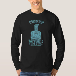 Camiseta Los Mens Awesome Dads Tienen Tatuajes Y Bolas Tint