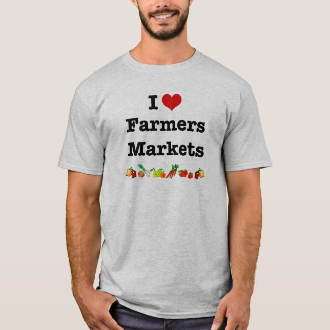 Camiseta Los mercados de los agricultores del corazón (Anverso)
