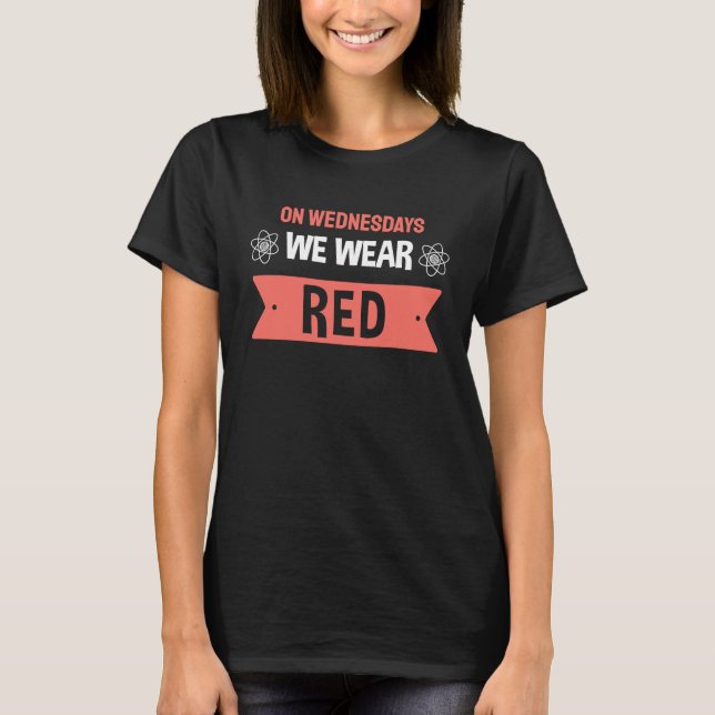 Camiseta Los miércoles llevamos rojo al profesor rojo para  (Anverso)