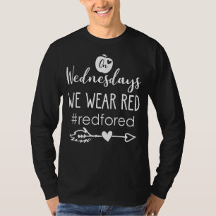 Camiseta Los Miércoles Usamos Rojo - Rojo Para El Profesor