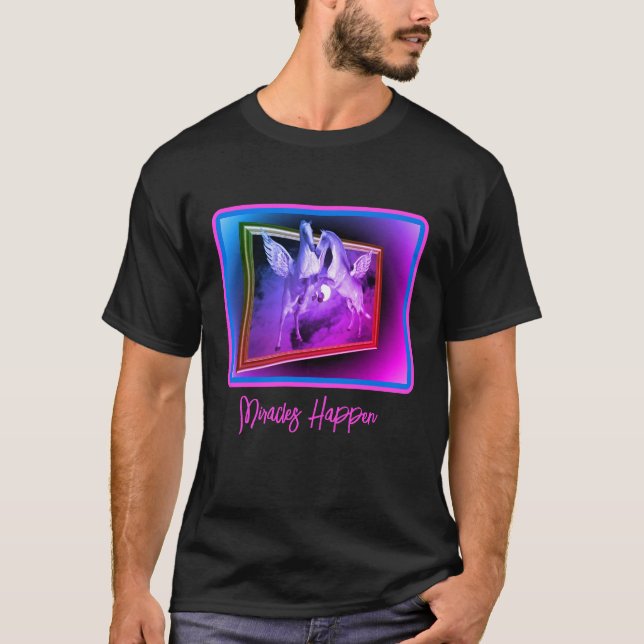 Camiseta Los milagros ocurren en los caballos Pegasus Inspi (Anverso)