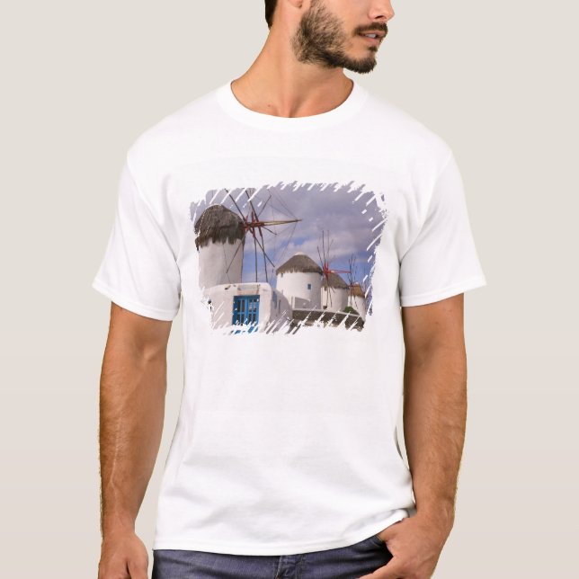 Camiseta Los molinos de viento de Mykonos en las islas grie (Anverso)