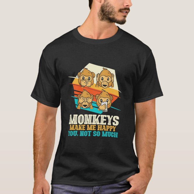 Camiseta Los monos me hacen feliz (Anverso)