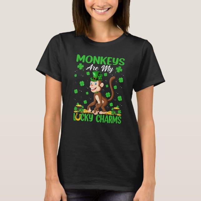 Camiseta Los Monos Son Mi Lucky Charms Monkey St Patrick S  (Anverso)