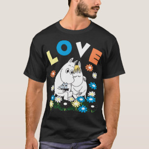 Camiseta Los Moominos Aman A Snorkmaiden Flores Llenos De P