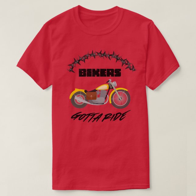 Camiseta Los motociclistas deben viajar (2) (Diseño del anverso)