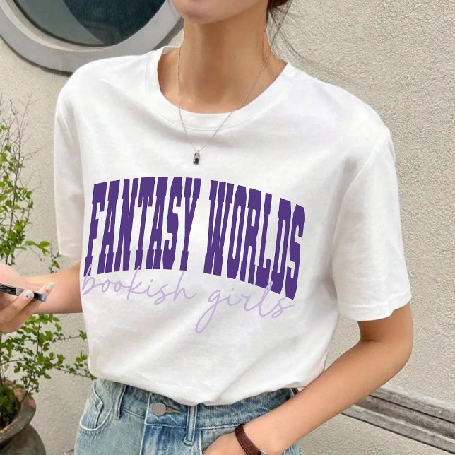 Camiseta Los mundos fantasmas obligan a los Chicas a volver (fantasy worlds shirt, bookish girls sweatshirt, book club gift, reader shirt, back to school shirt)