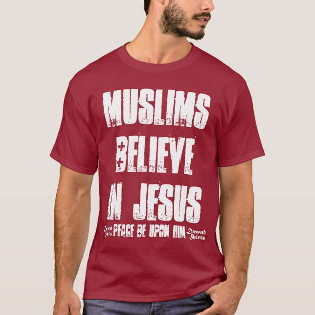 Camiseta Los musulmanes creen en Jesús (el pbuh) (Anverso)
