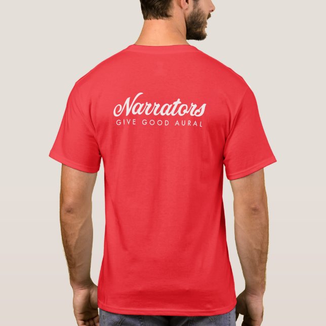 Camiseta Los narradores dan buen f/b blanco/rojo aural t (Reverso)