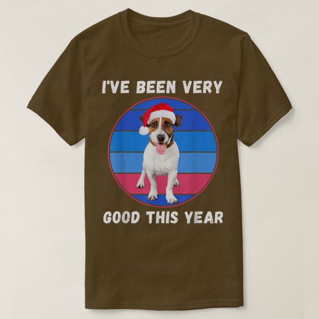 Camiseta Los Navidades adoran a Jack Russell en un Santa (Diseño del anverso)