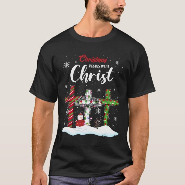 Camiseta Los navidades comienzan con el Cristo de los hombr (Anverso)