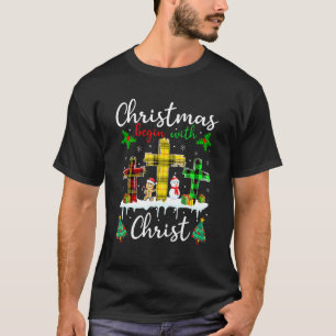 Camiseta Los navidades comienzan con el Cristo de los hombr