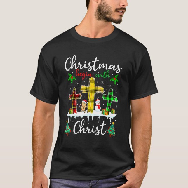Camiseta Los navidades comienzan con el Cristo de los hombr (Anverso)