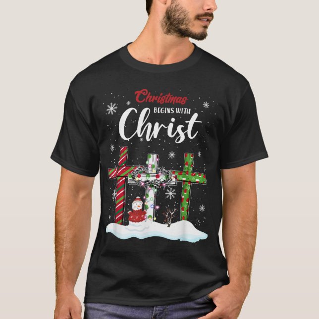 Camiseta Los navidades comienzan con el Cristo de los hombr (Anverso)
