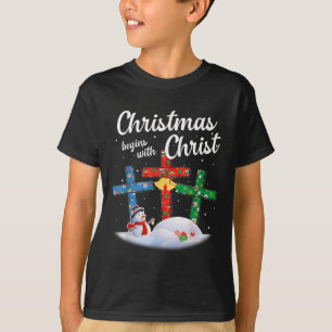 Camiseta Los navidades comienzan con el Cristo de los hombr