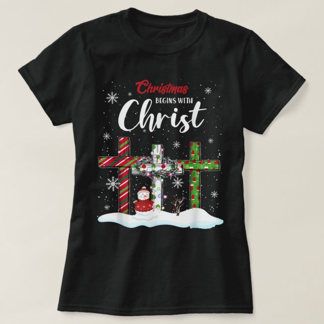 Camiseta Los navidades comienzan con el Cristo de los hombr (Diseño del anverso)