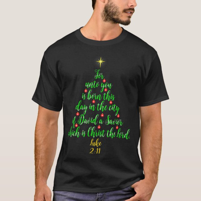 Camiseta Los Navidades cristianos en ti nacen como salvador (Anverso)