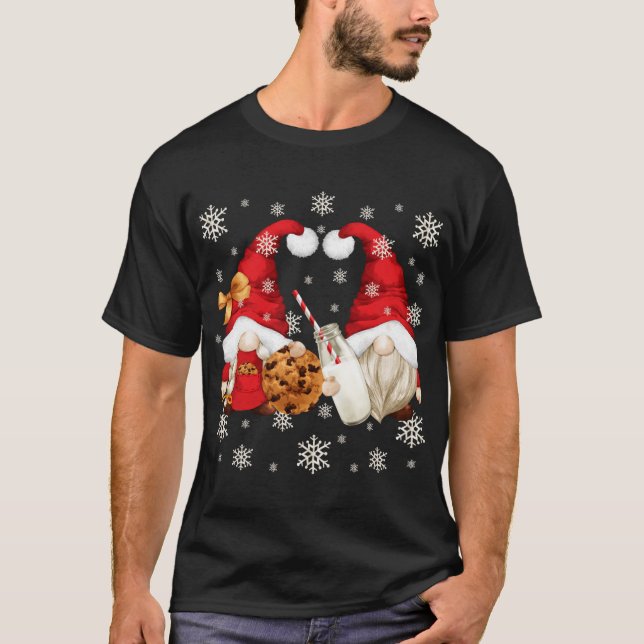 Camiseta Los Navidades Cutos Adoran El Motif Con La Leche S (Anverso)