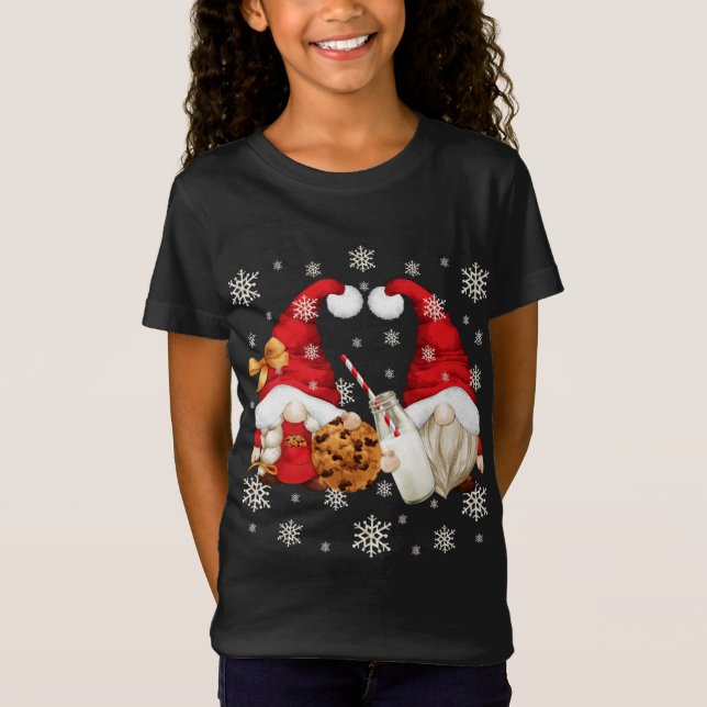 Camiseta Los Navidades Cutos Adoran El Motif Con La Leche S (Anverso)