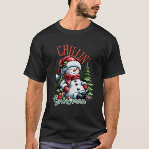 Camiseta Los Navidades de Chillin en Snowman cerca