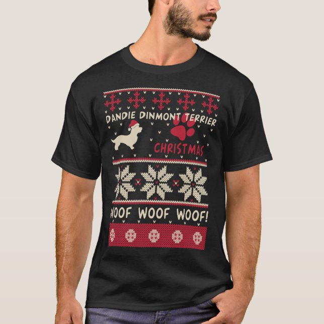 Camiseta Los Navidades de Dandie Dinmont Terrier sudan un d (Anverso)