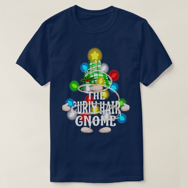 Camiseta Los Navidades de Gnome del pelo rizado coinciden c (Diseño del anverso)