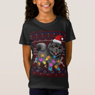 Camiseta Los Navidades de la vaca cutánea iluminan la frent